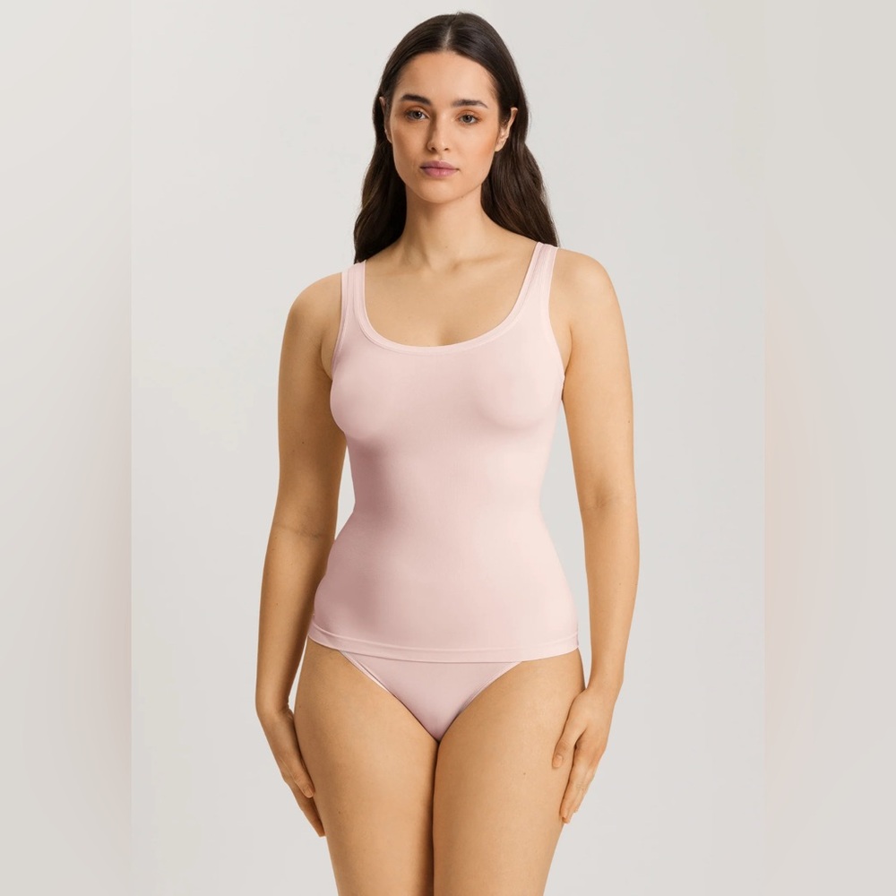 Hanro Pale Pink Seamless Scoop Tank